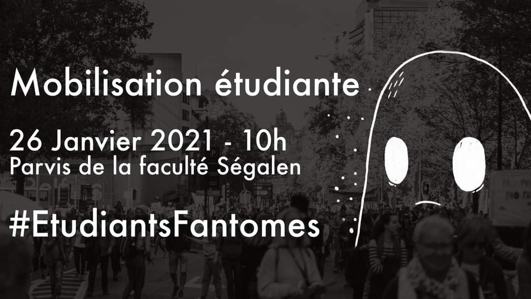 SandrinePERHIR2's tweet photo. ➡️La santé mentale des étudiant.e.s ne cesse de se détériorer, 
➡️Suivre les cours en distanciel devient de plus en plus compliqué 
➡️ Il devient urgent que permettre la réouverture des #Universites ‼

#26Janvier #etudiantsfantomes #jeunesse #etudiant #universités #Brest #Sante https://t.co/Na6pUWdRhH