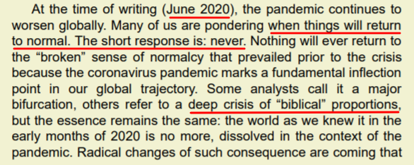 Want to know what will happen in the next few years ? Just Read the Plan : ( Extracts from "COVID 19: The Great Reset" )