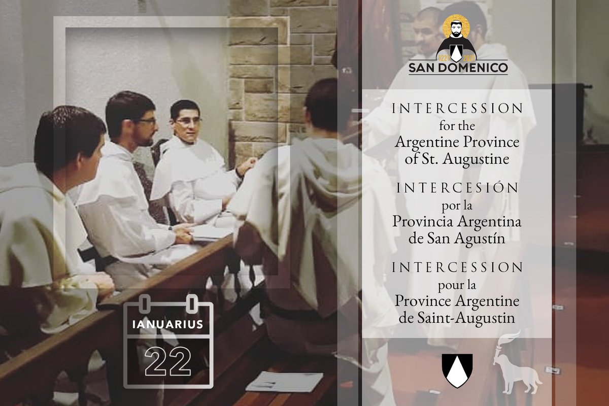 OrdenDomincana's tweet photo. 22 January | enero | janvier
 Bendice a nuestros hermanos de la Provincia Argentina de San Agustín y a toda la Familia Dominicana en Argentina y Chile. Hazlos fieles en la predicación de tu Palabra, y bendice a nuestra Orden con nuevas vocaciones.
#Domingo800 https://t.co/5dEbEvfNIb