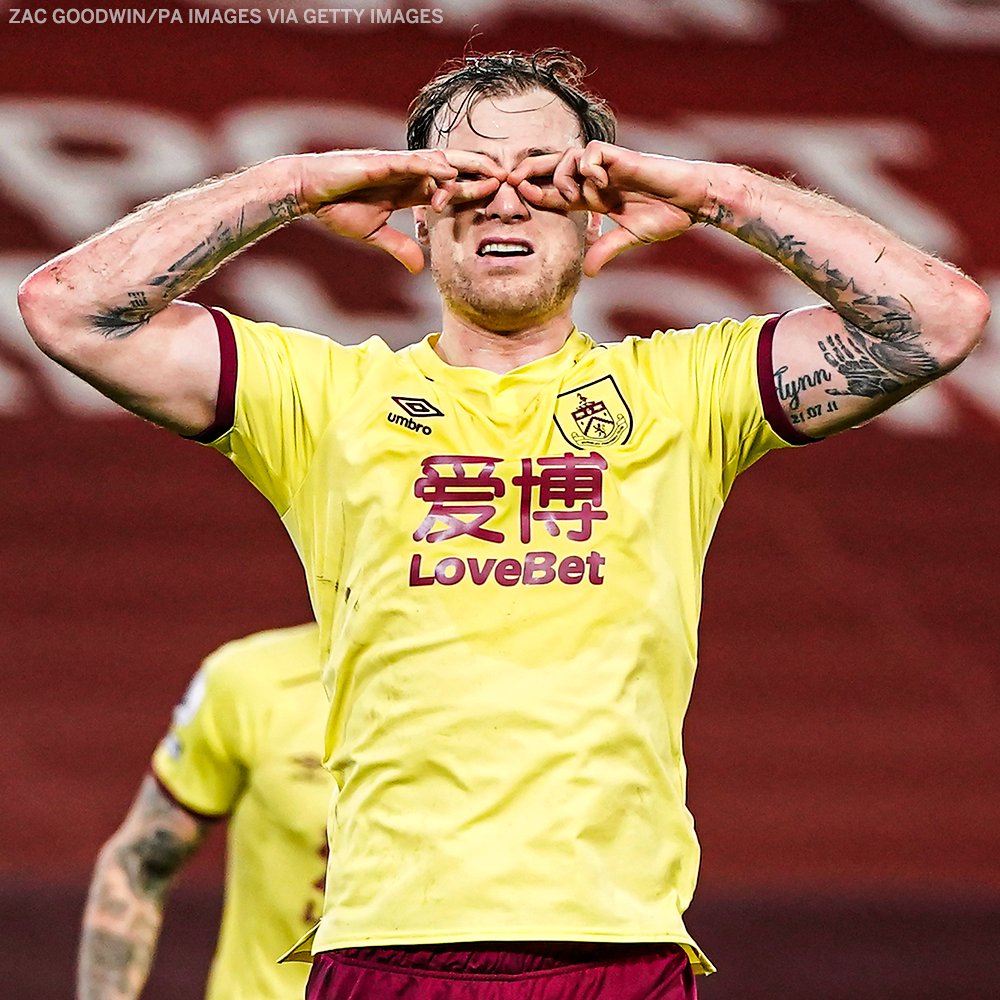 ESPNUK's tweet photo. Ashley Barnes has more goals at Anfield in 2021 than Liverpool. https://t.co/r3OgKhRezC