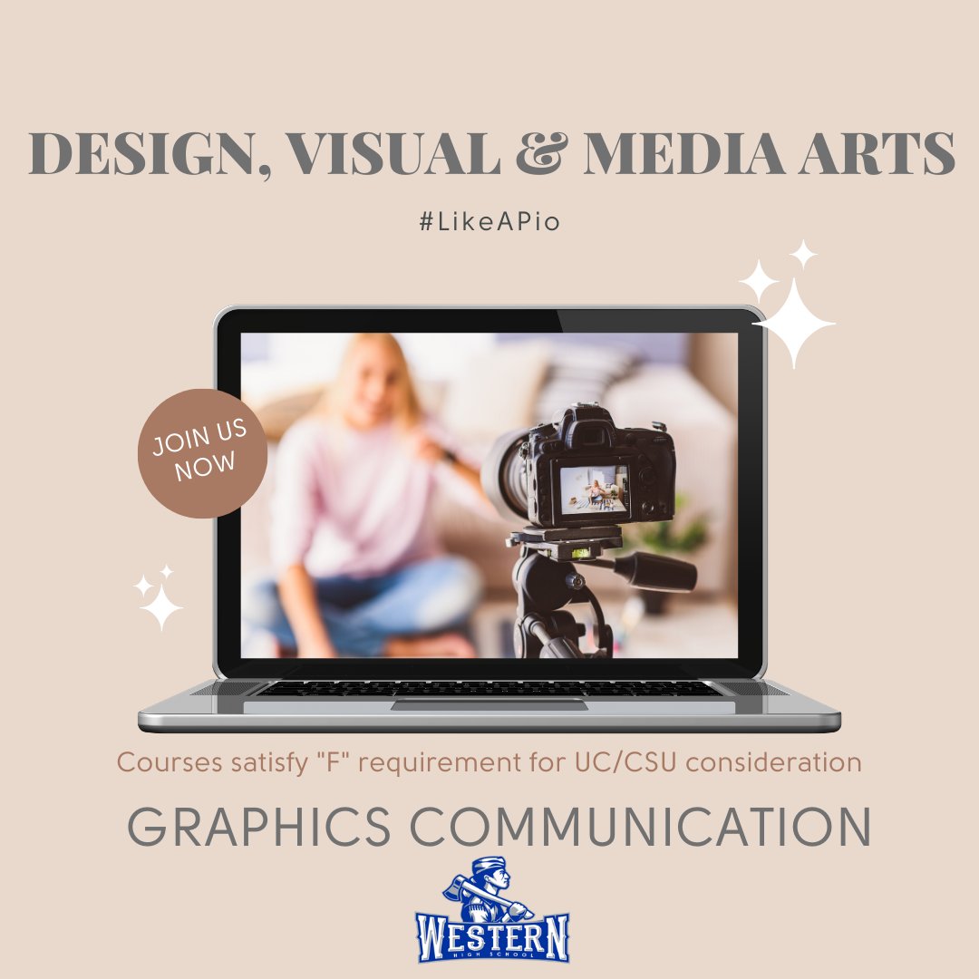 WHSPios's tweet photo. It's Registration Season!
Graphic Communications wants YOU to join their team!
Create logos, learn to use Photoshop, Pixlr, Adobe, and MORE! Courses satisfy the "F" requirement for UC/CSU consideration. 
#LikeAPio #watchWestern #UnlimitedYou https://t.co/h6pA8LqC7O