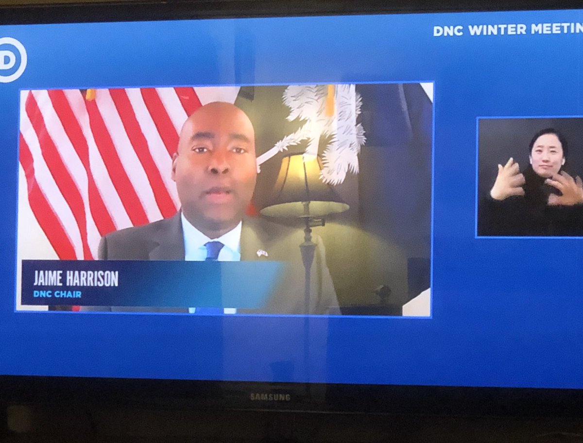 mcbyrne's tweet photo. Congrats to my friend @harrisonjaime who is OFFICIALLY @TheDemocrats Chair. For folks on the left, we do indeed have a champion in him.  #DNCElections https://t.co/Cp5Gkhrfyo