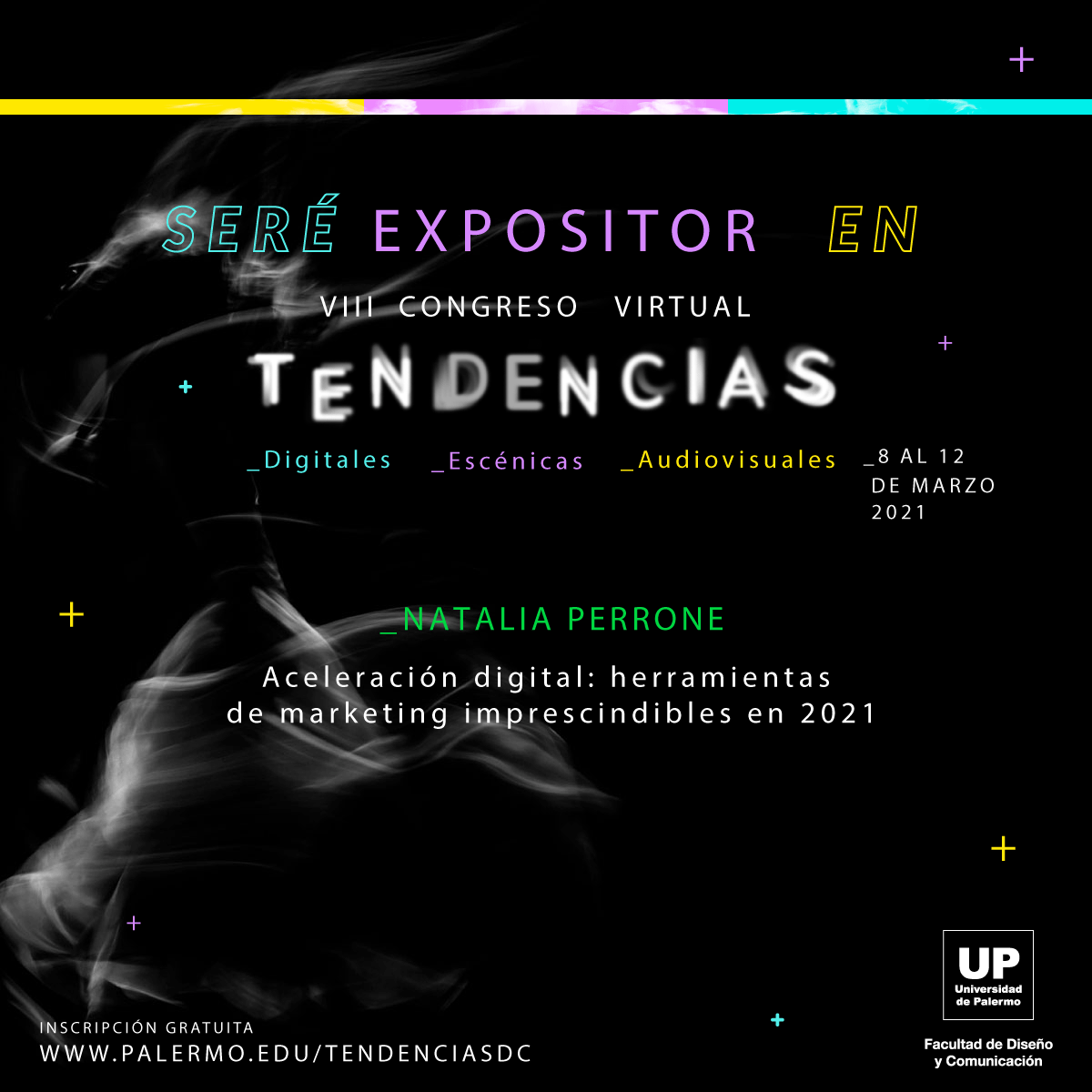 natiperrone's tweet photo. ¡Voy a exponer en el Congreso Tendencias DC! 📈 Esta nueva edición, que es en Marzo, será virtual y voy a estar hablando sobre las herramientas que no pueden faltarte este año para trabajar en marketing luego de la aceleración digital del 2020. 🚀 @udepalermo https://t.co/qyfBIpgiLY