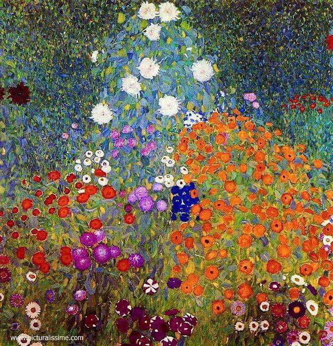 CVelzianPhilp's tweet photo. Flower Garden - Gustav Klimt 1905-1907 #art #artnouveau #oilpainting #goldenphase https://t.co/2cPmdiqidp
