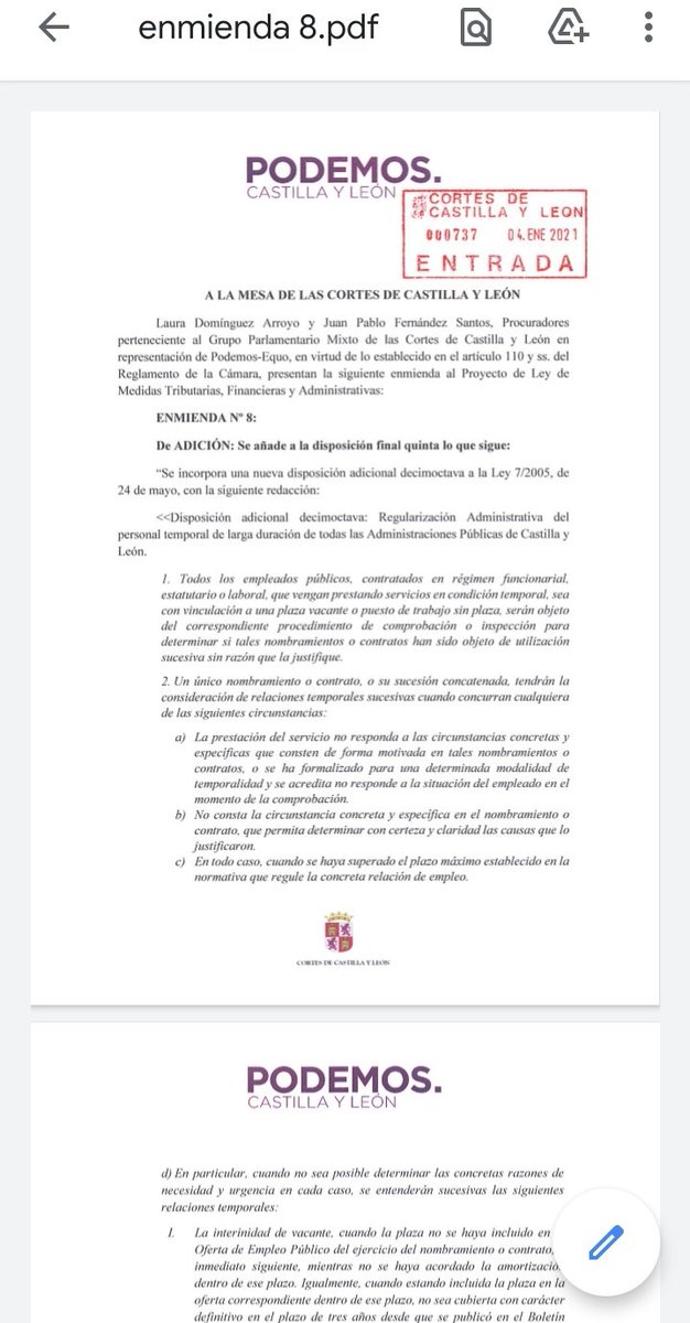 temporalescyl's tweet photo. @AyuntamientoVLL @FraudeLeon @leonoticias_ @LeonAyto @fempcomunica Los empleados públicos Temporales d larga duración d entes locales merecen una solución d estabilidad conforme a Directiva 1999/70/CE y jurisprudencia TJUE #StopAbusoTemporalPublico Enmienda @Podemos_CyL @FijezaYA https://t.co/lQzYEx10RA