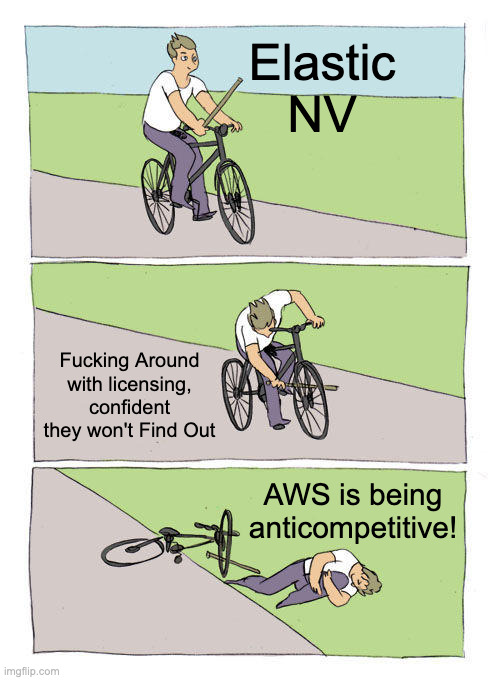 My thread the other night on "what I would do if I were advising  @Elastic" was predicated on exactly this outcome. I mean... it was easily predictable. At best--Elastic gets a bit of cash from their trademark suit, and then... what exactly?  https://twitter.com/lizthegrey/status/1352382391159930882