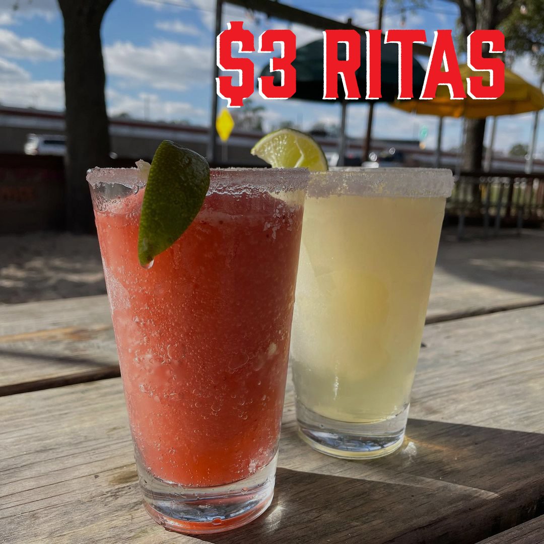 WilliesIcehouse's tweet photo. $3 ritas are here to stay! Are you ordering Regular or Strawberry? #fajitawillies #Houston #lunchtime #dinnertime #happyhourhouston #williesgrillandicehouse #texmexhouston #fajitas #tacotuesday #tacosarelife #ritas #margaritas #margarita https://t.co/QRSyCti28V