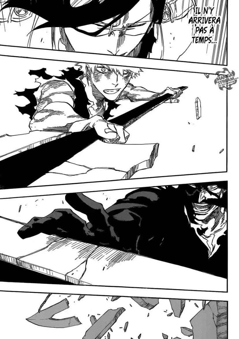 MAIS , c’étais trop tard Ichigo (Ishida le dit lui même ) a bout de force Ichigo n’a pas réussi à aller assez vite pour atteindre Yhwach avant la fin des 10 secondes et Yhwach récupéra ses pouvoirs et arrêta l’épée d’ichigo à avec sa main