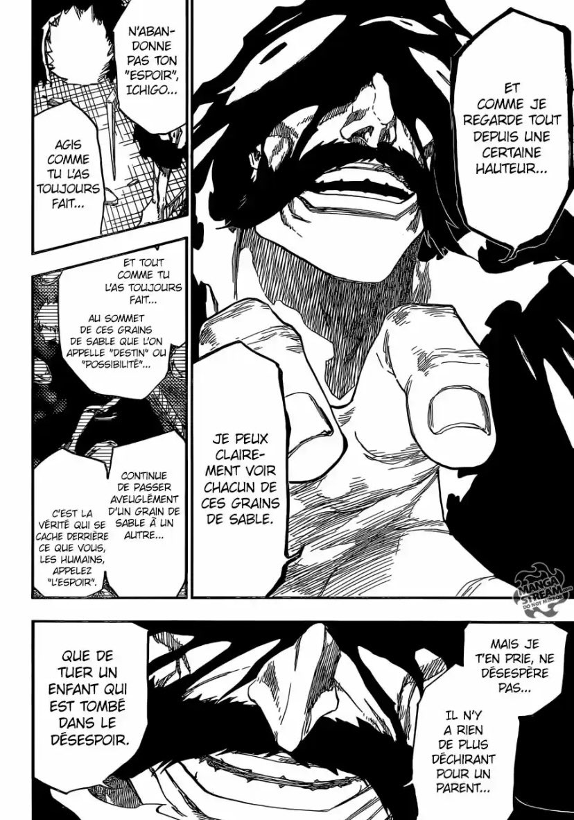En lui présentant le futur de sa défaite sous forme de rêve Yhwach ne l’a pas modifier , ce qui causa sa défaite ! Le seul moyen de vaincre Yhwach étais d’utiliser son propre pouvoir qui est All mighty