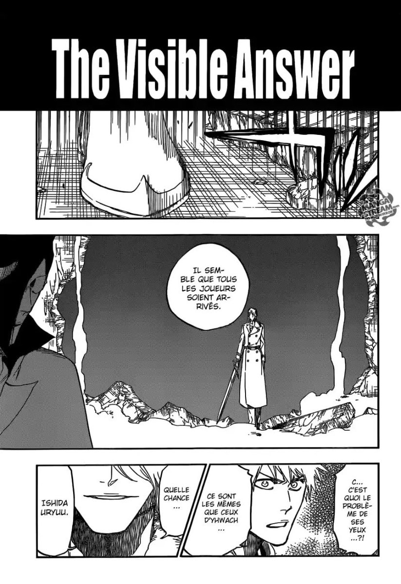 Uryu est en difficulté contre Jugram qui possède All mighty (celui de Yhwach) qui lui permet de voir tout les futurs existant (et de les modifier)