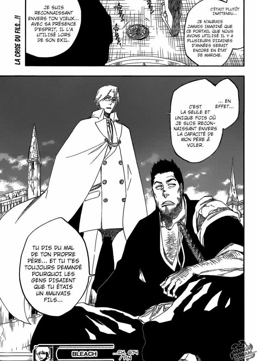 Mais Ishida est intervenu avec une flèche « créer à base de caillot de sang coaguler dans le coeurs des Quincy qui ont reçu l’auswhalen » Cette flèche lui avait été donné par son père après toute les expériences faite sur sa femme et isshin qui était arrivé un peu plus tôt