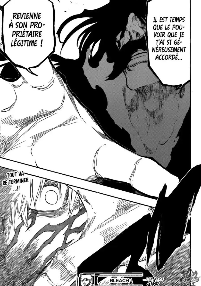Le combat d’ichigo et Yhwach c’est soldé par une lourde défaite de Kurosaki contre le Roi des Quincy. après sa victoire Yhwach est descendu dans la Soul society en même moment où Rukia et Renji arrivèrent