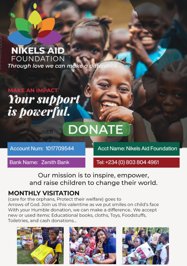Nikelsaidfound1's tweet photo. Reach out to a child in need, donate your surplus foodstuff, cloths, books,toiletries, toys... With your Humble donation we can make a difference in the life's of this special children. #donation #lessprivilege #supportorphanage #care #inspiringsmiles  #povertyalleviation https://t.co/TTaifc3F42
