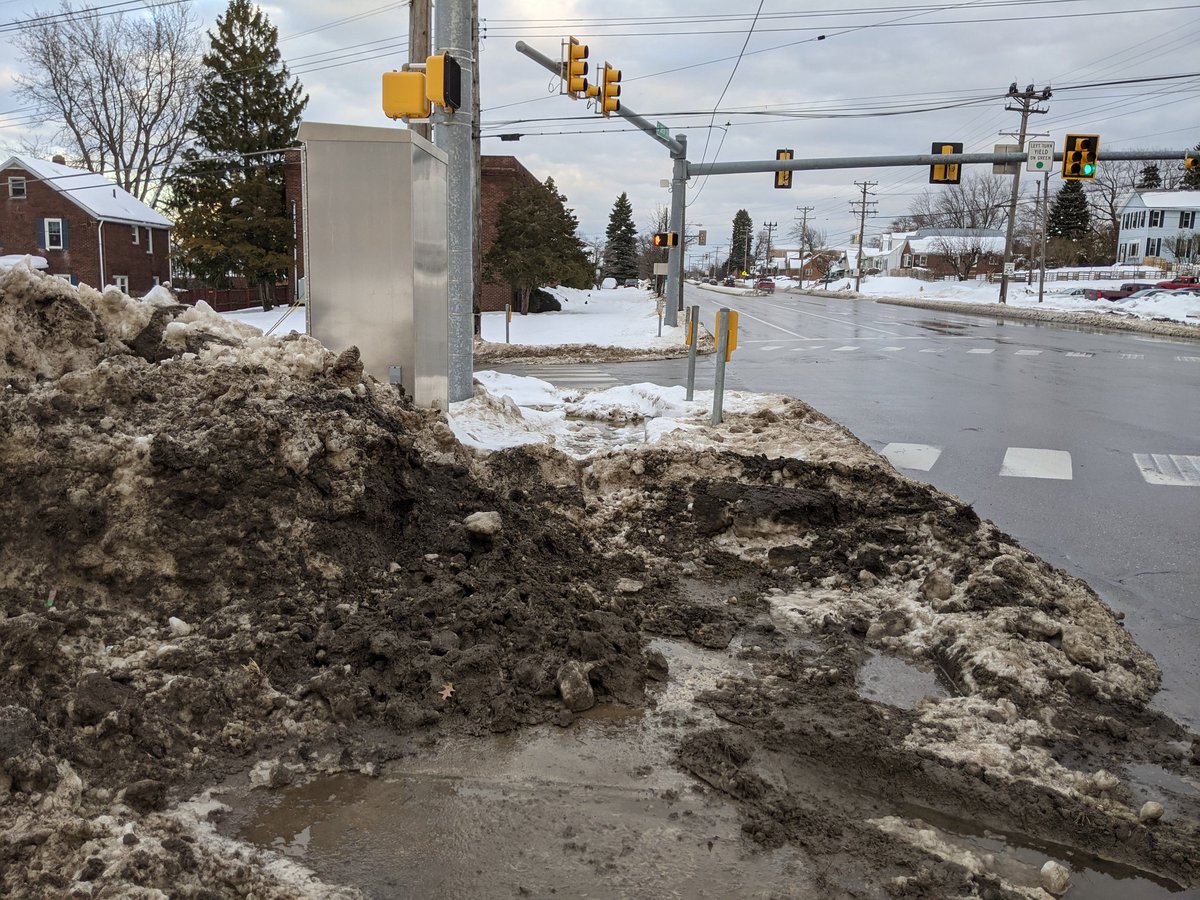 This is the sidewalk outside of Jefferson Elementary. I don't know how you could do a worse job with a snowplow. The sidewalk is almost impassable and there are muddy ruts on E. 38th and Holland Streets. <a href="/eriesd/">Erie's Public Schools</a> Please, if you know the plow company, ask them to do a better job.