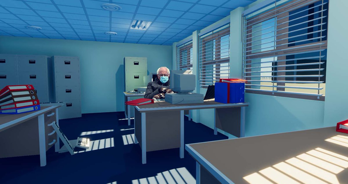 Nothke's tweet photo. You can't see his body from first person, and we never revealed it before, but the protagonist of #OPSND is actually.. (w @dario_zubovic) #shockreveal #indiedev https://t.co/Oqqghky7qn