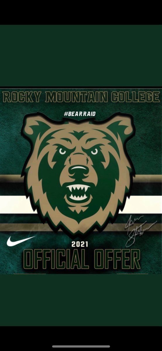 I am truly blessed to receive an offer from Rocky Mountain College. ⁦@PWilcox_RMC⁩ #Bearraid