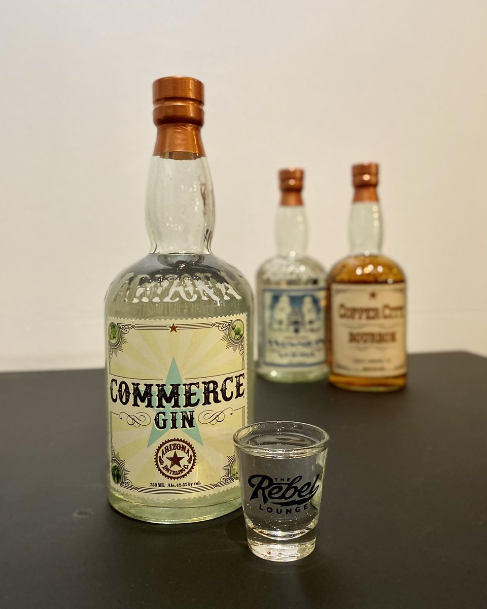 TheRebelPHX's tweet image. @AZDistilling makes some of the finest spirits this side of the Mississippi. 

We’re proud to serve their Mission Vodka, Copper City Bourbon &amp;amp; Commerce Gin 🥃

Thursday nights we have deals on all local drinks! $5 cocktails &amp;amp; $4 beers from local distilleries &amp;amp; breweries ⚡️