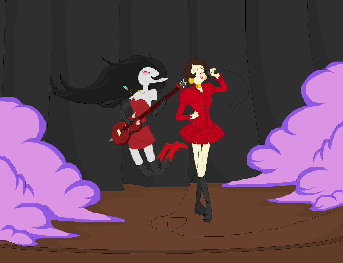 EmptyDollsHouse's tweet photo. #adveturetime #iactuallydidabackground #AU #oc #friends #diffrentart #artstylechallenge #fashion #colorful #smile #brightday #musictour #dress #marcelinethevampirequeen #marceline #rockmusic #party #pixelart #MSPaint #2021timestamp https://t.co/2A5ohylpHD