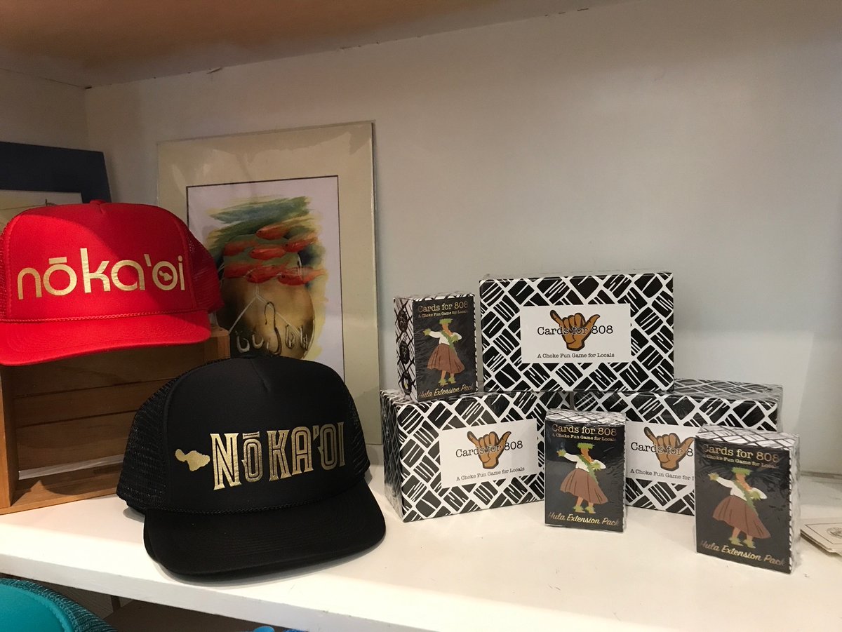 MauiMuseum's tweet photo. The best "local kine" game around- Cards for 808 🤙🏽.  Guarantee to make everyone buss laugh.  Visit our website https://t.co/K9nBXYT18o to shop unique gifts

#halehōʻikeʻike #mauimuseum #mauihistoricalsociety #baileyhousemusem #shoplocal #supportlocal #mauinokaoi #madeinhawaii https://t.co/4qrP1SP3Hv