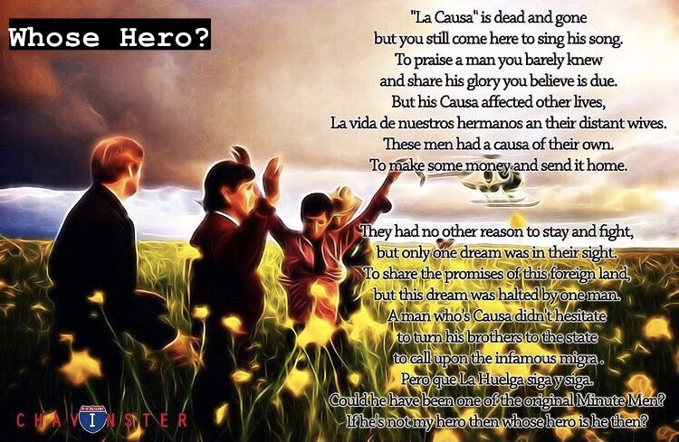 Two migrants have their hands raised in the air as they are being arrested by border patrol agents in a field of poppies. Dark ominous clouds hang low overhead; border patrol helicopter is seen flying low in the background.