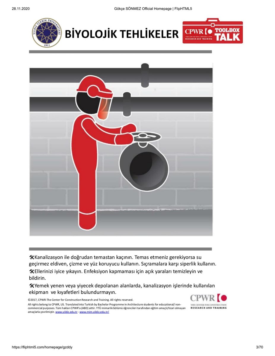 isgkulturu's tweet photo. #safetypostersytu #todayssafetyposter #cpwr #ytü #biyotehlike #biohazard #biyolojiktehlike ☣ https://t.co/vVeWF8H67u