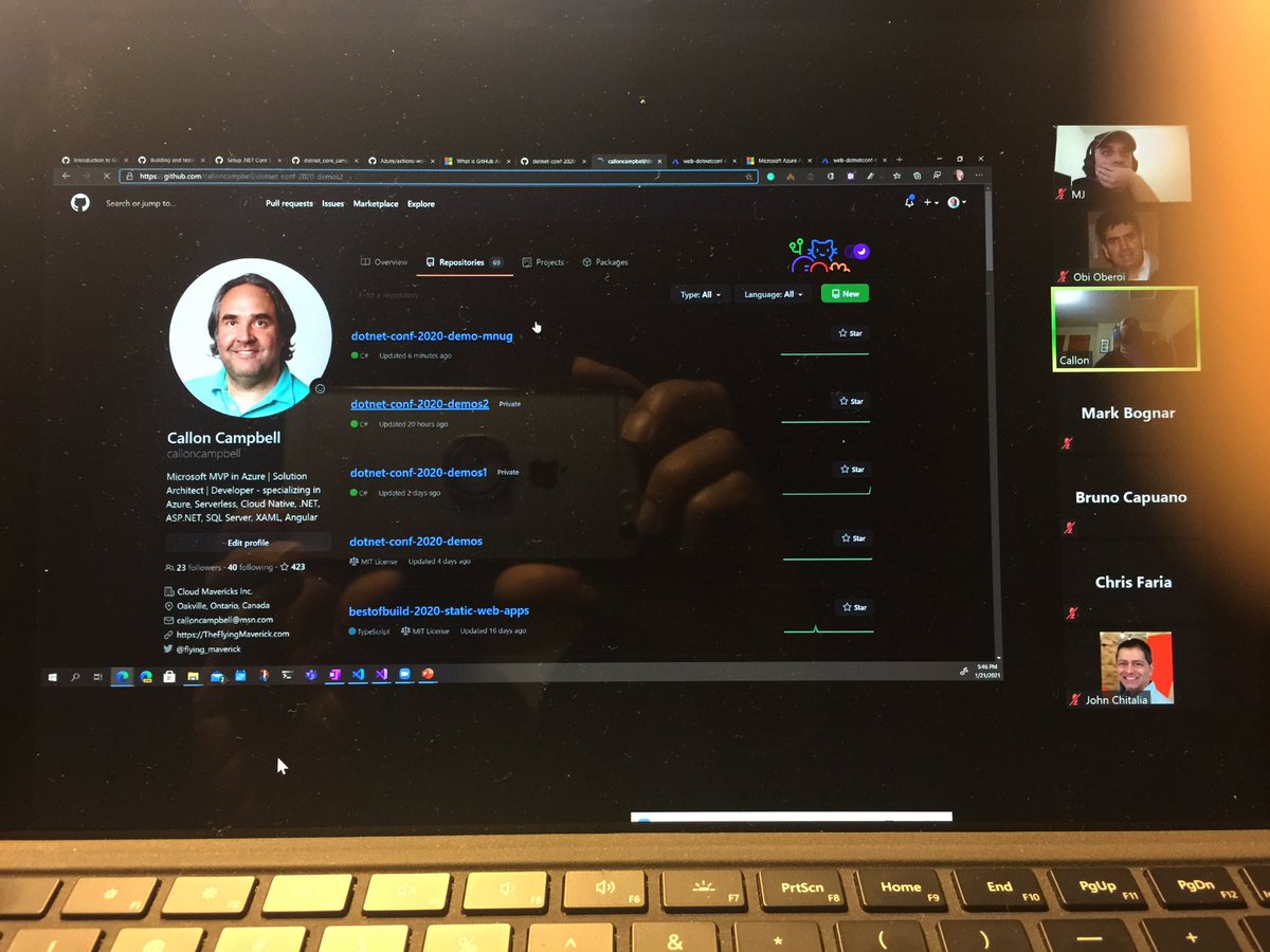 Thank you <a href="/flying_maverick/">Callon Campbell 🇨🇦 MVP</a> &amp; <a href="/elbruno/">El Bruno 🇨🇦 🎗️</a> for remarkable presentations back to back on #github Actions, #ML, Auto ML, Azure ML Integration at <a href="/MississaugaNetU/">MississaugaNetUG</a>.

Can’t wait to put the learnings into practice this weekend 😊
#AzureDevOps