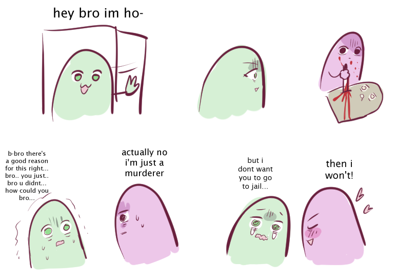 here's another ship dynamic(? is this even a dynamic? im shitposting at this point) featuring my little bean people