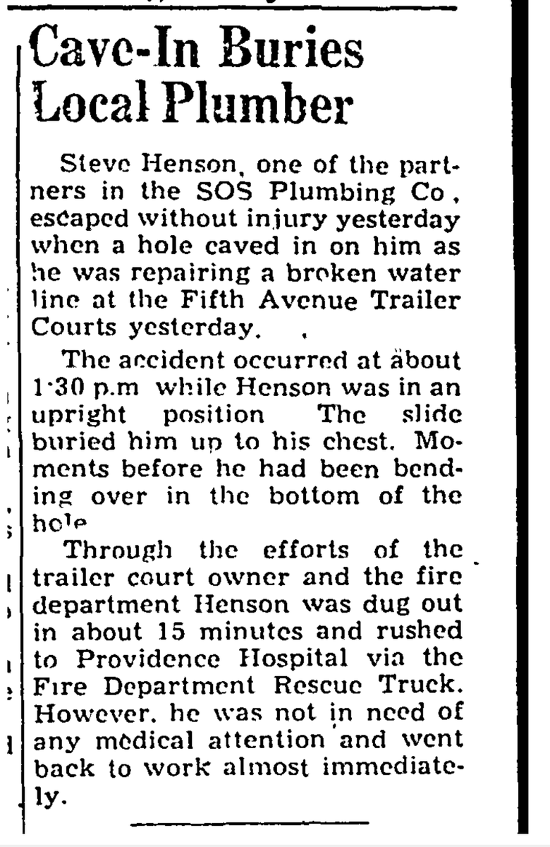 ANC_Historian's tweet photo. June 6, 1951 Anchorage Times plumber Kenneth "Steve" Henson nearly dies. 

In AK, Henson perfected his buttermilk dressing w/ garlic &amp; onions. Couple years after accident, he moved to CA dude ranch--Hidden Valley Ranch--&amp; began selling his ranch dressing mix. #alaskahistory https://t.co/iMufh85Nhh
