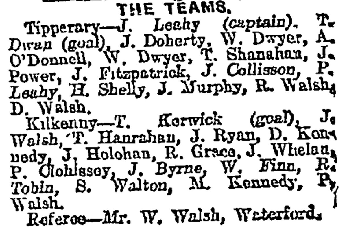 The lineups that afternoon were as follows  #corkhurlinghistory