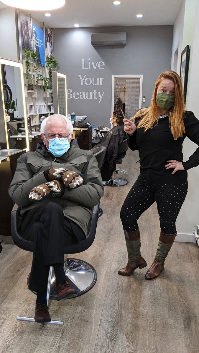 SeldaCortes's tweet photo. I promise it will just be a trim! @BernieSanders 😜💙 #BernieSanders #Berniememes Thanks @djjkim for the edit! 🙏😘 https://t.co/L8UX9RoZ3a