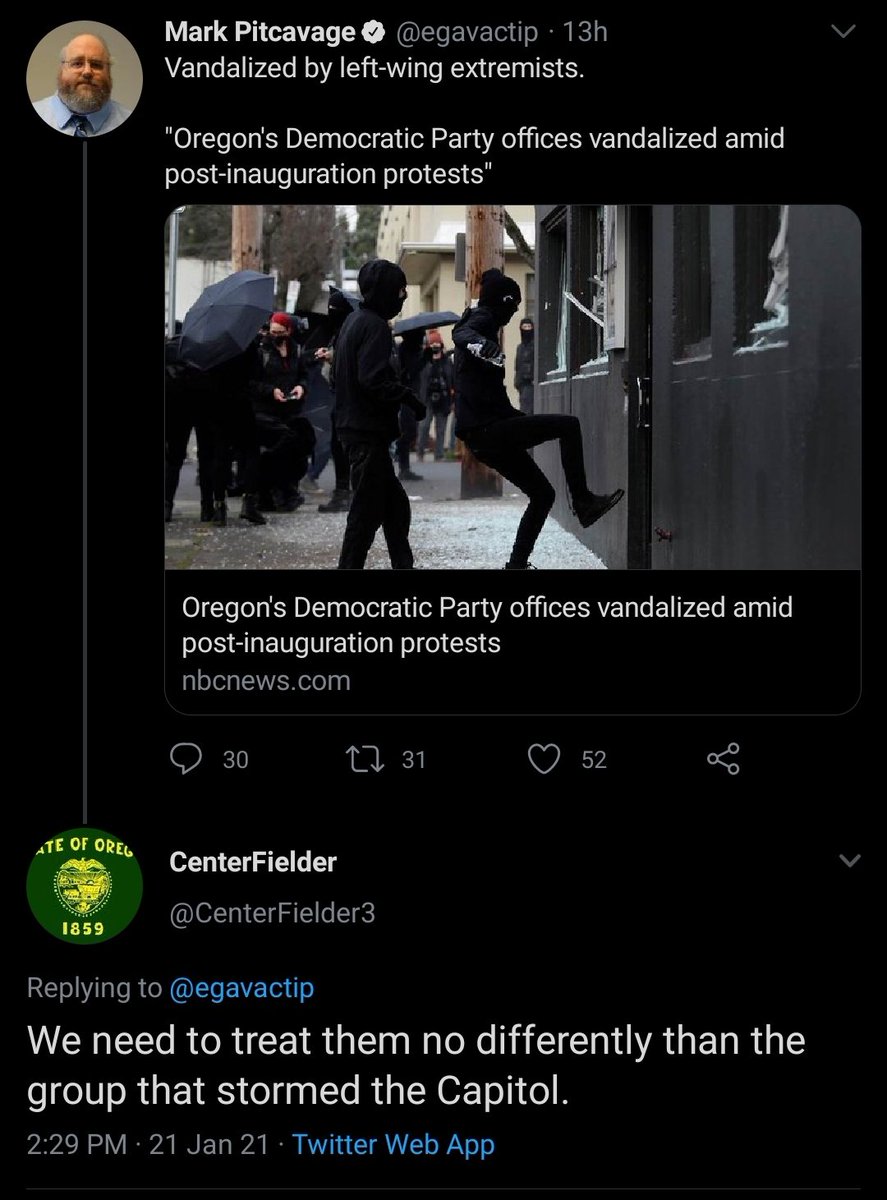 EPIC CENTRIST compares activists to those who stormed the Capitol