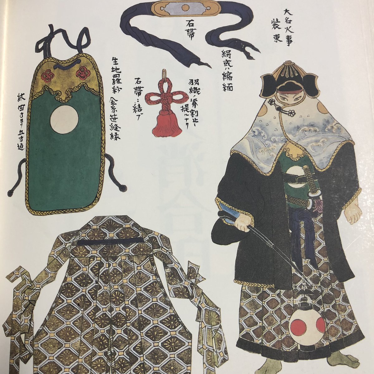 more prevalent among the "commoner" class in crowded districts (and brigade jackets would be ordered like sports team jackets today).Elaborately decorated jackets might be worn by wealthier denizens, and when there was a daimyo or equivalent, they get a Very Fancy Fire Jacket.