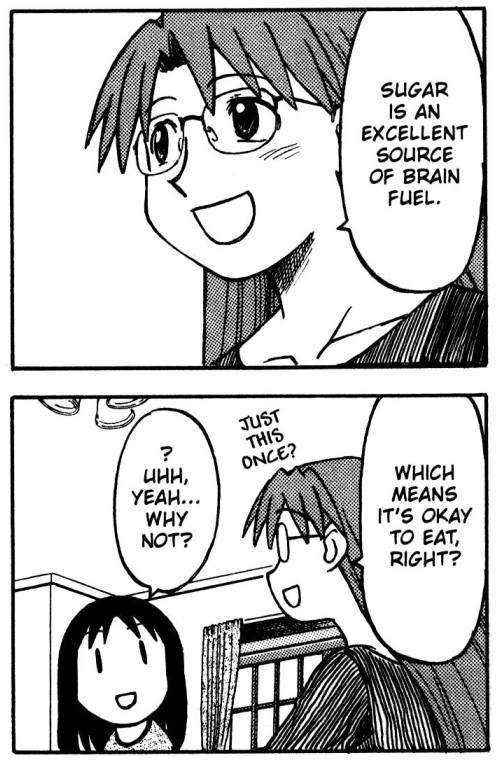 yomi is probably the most different, she has a longer face in the new art than the others. it makes her more distinct facially, which i think is a nice touch. you can see in the second panel how azuma redrew a "super deformed" shot to have more natural proportions