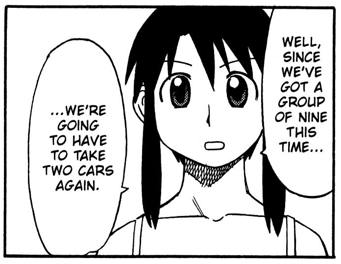 yukari and nyamo are also barely redrawn but the ones they are redrawn in have them look slightly older. a bit smaller eyes, a bit thinner heads, a bit broader shoulders. compared to the adults in yotsuba they're still very Anime but i like that some steps were taken forward