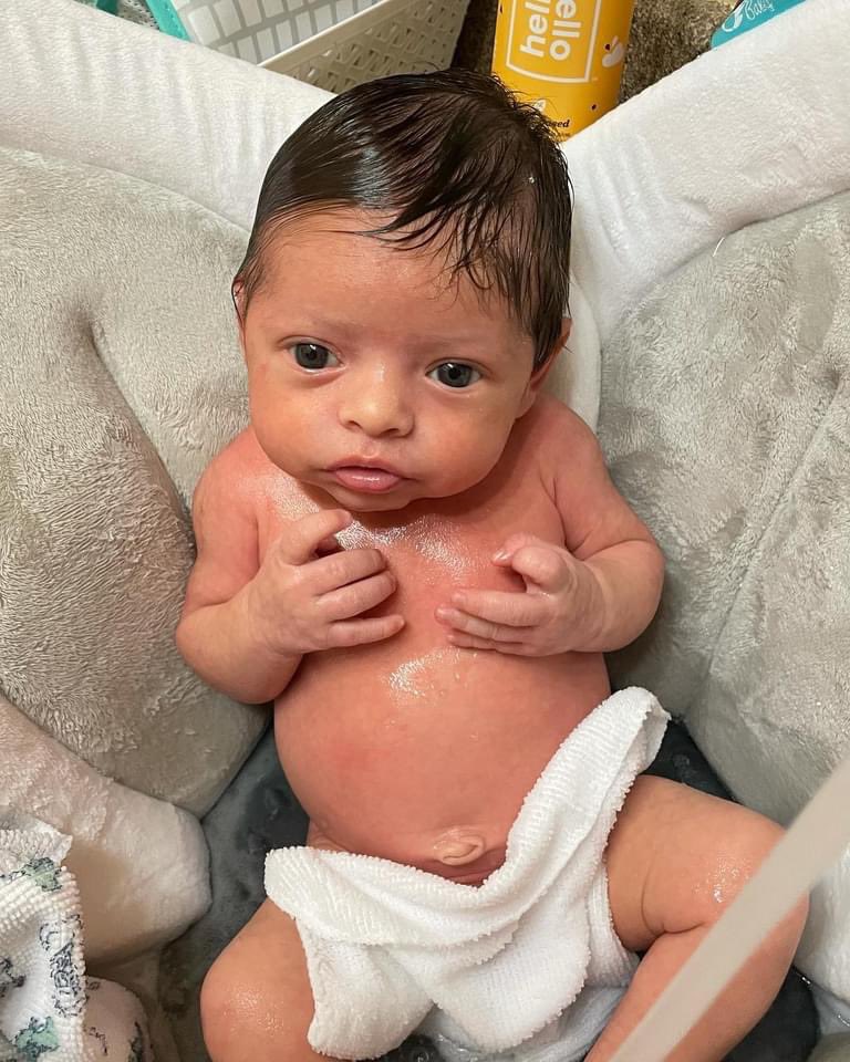 Pattiehmail's tweet photo. Look at my little gorgeous grandson Nehemiah!! 🧼😍💙 https://t.co/HwN1UyflZv