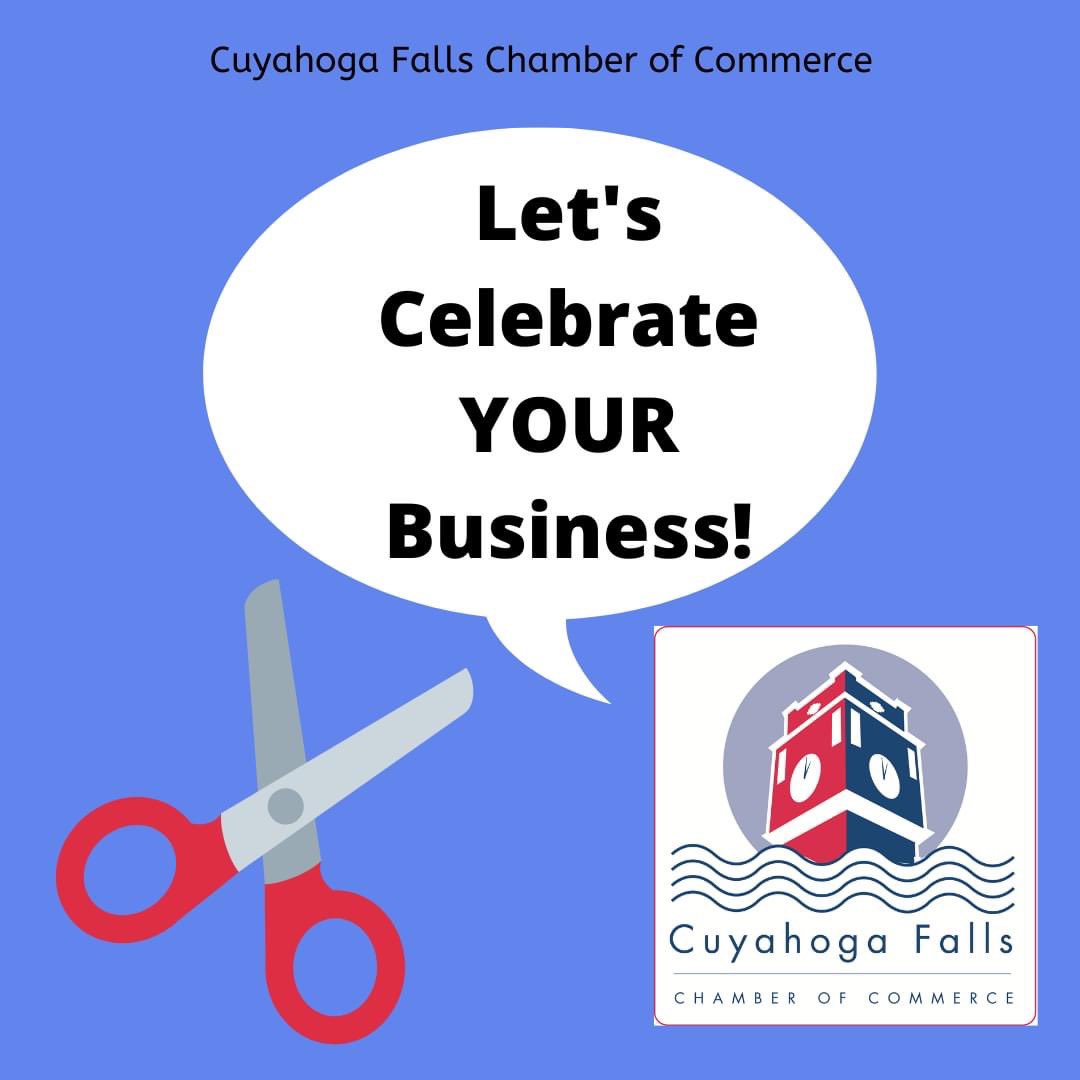 Are you a NEW Cuyahoga Falls business who opened in 2020? WE WANT TO HELP CELEBRATE! 2020 was difficult to offer business RIBBON CUTTINGS due to Covid-19 restrictions. In 2021 we would like to offer YOUR business a 1-year Anniversary Ribbon Cutting. 
Info@cfchamber.com