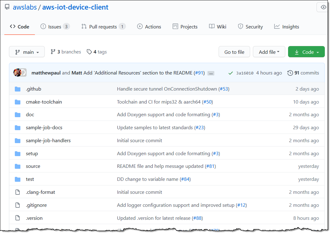jeffbarr's tweet photo. Ready for production use: #AWS IoT Device Client - Free, modular, open source device-side reference implementation (in C++) for Embedded Linux IoT devices - https://t.co/ww0rXXb9BL https://t.co/Pq141tQVq5
