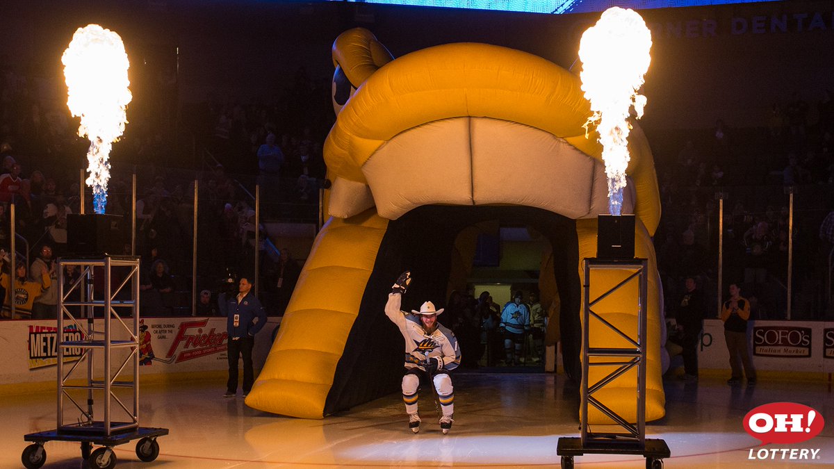 ToledoWalleye's tweet photo. Two years ago today, @bryanmoore6 gave us one of the most memorable moments in Walleye history. 😂

#WalleyeTBT | @OHLottery https://t.co/knVBW3v7Og