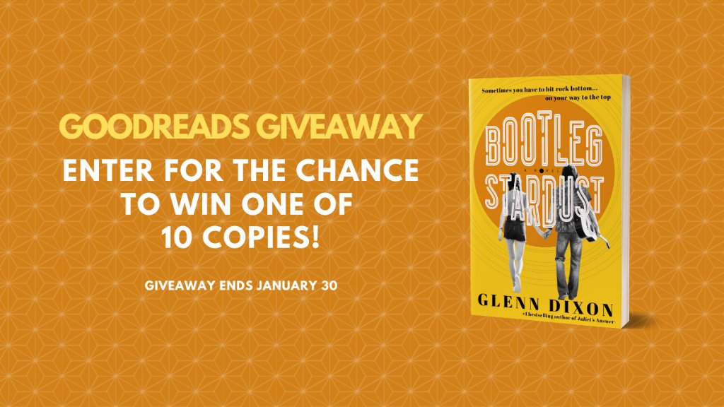 We're giving away 10 advance copies of BOOTLEG STARDUST by @Glenn_Dixon on <a href="/goodreads/">Goodreads</a> Enter now: spr.ly/6018HVPFn