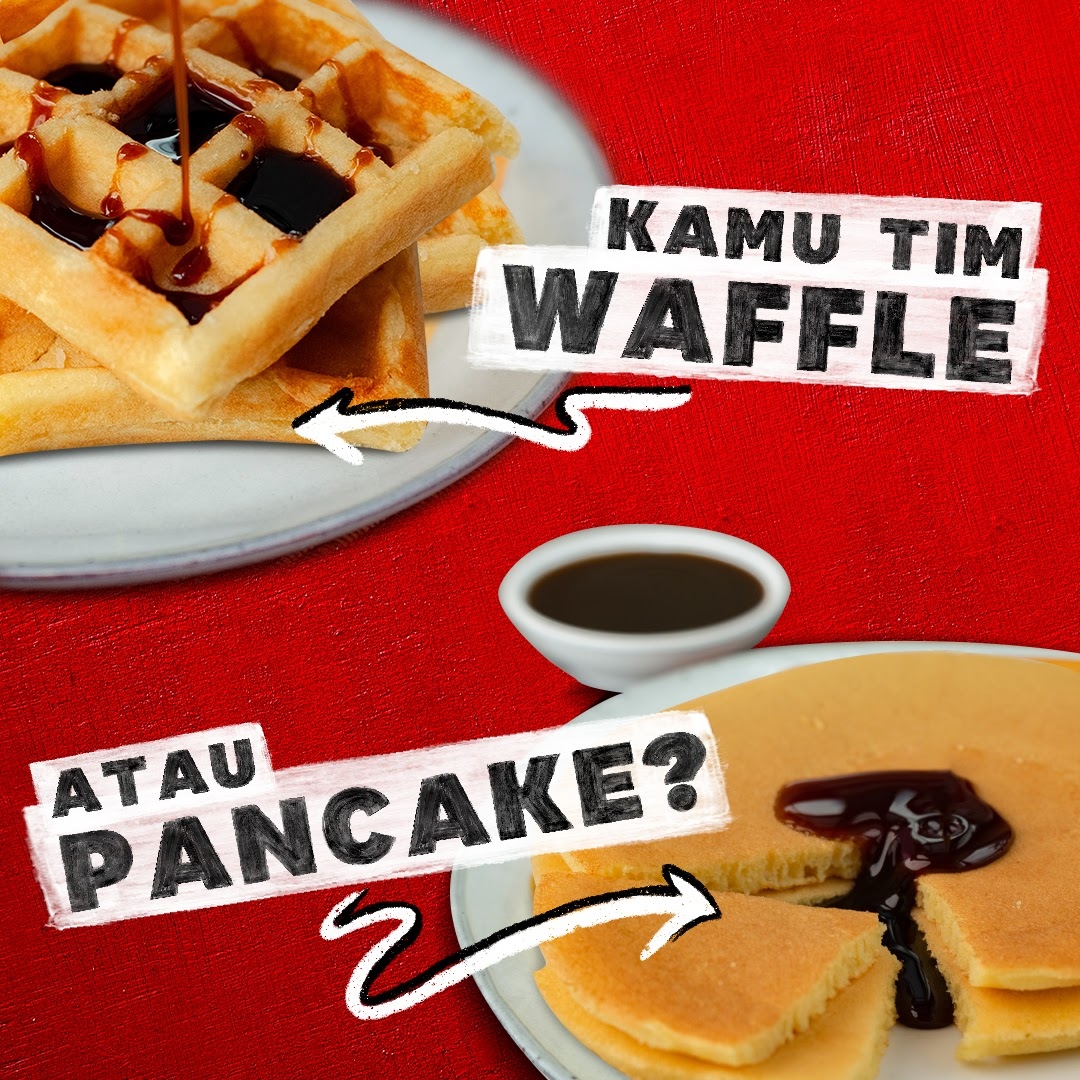 KFCINDONESIA's tweet photo. Sambut pagi yang dingin dengan lembut dan hangatnya pancake dan waffle KFC. Lo team pancake atau waffle?
#kfcindonesia #kfcsepenuhhati #kfcam https://t.co/5cNO9LYAcb