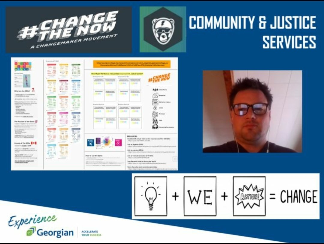 jdrbarath's tweet photo. A HUGE shout out to Quentin from @changemakingat @georgiancollege
for the AMAZING kick off to the CJSR Justice4All systems change intervention projects connected to @SDGoals #ChangetheNow https://t.co/mh1tDx7yOS