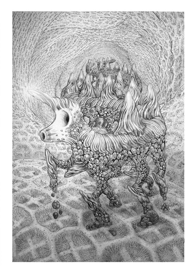 @masteupid @dedreytnien Thank you. Fungoid is an illustration for my illustrated storys "One Hundred Views of a Hallucination" in SF Magazine. 
