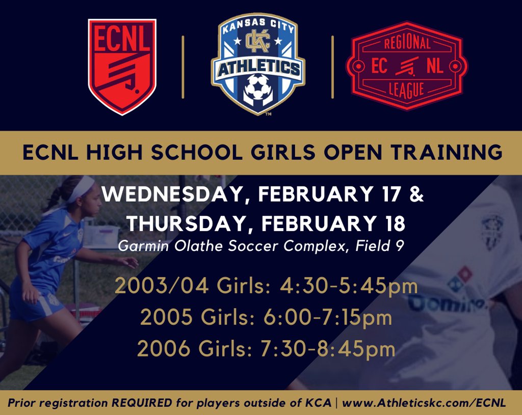 AthleticsKC's tweet image. High School Girls open training sessions for our @theECNL 2021-2022 program will be held next month!  

More info on our ECNL &amp;amp; ECNL-RL teams &amp;amp; register here 🔗 athleticskc.com/ecnl

 #KCAthletics #LeadersPlayHere