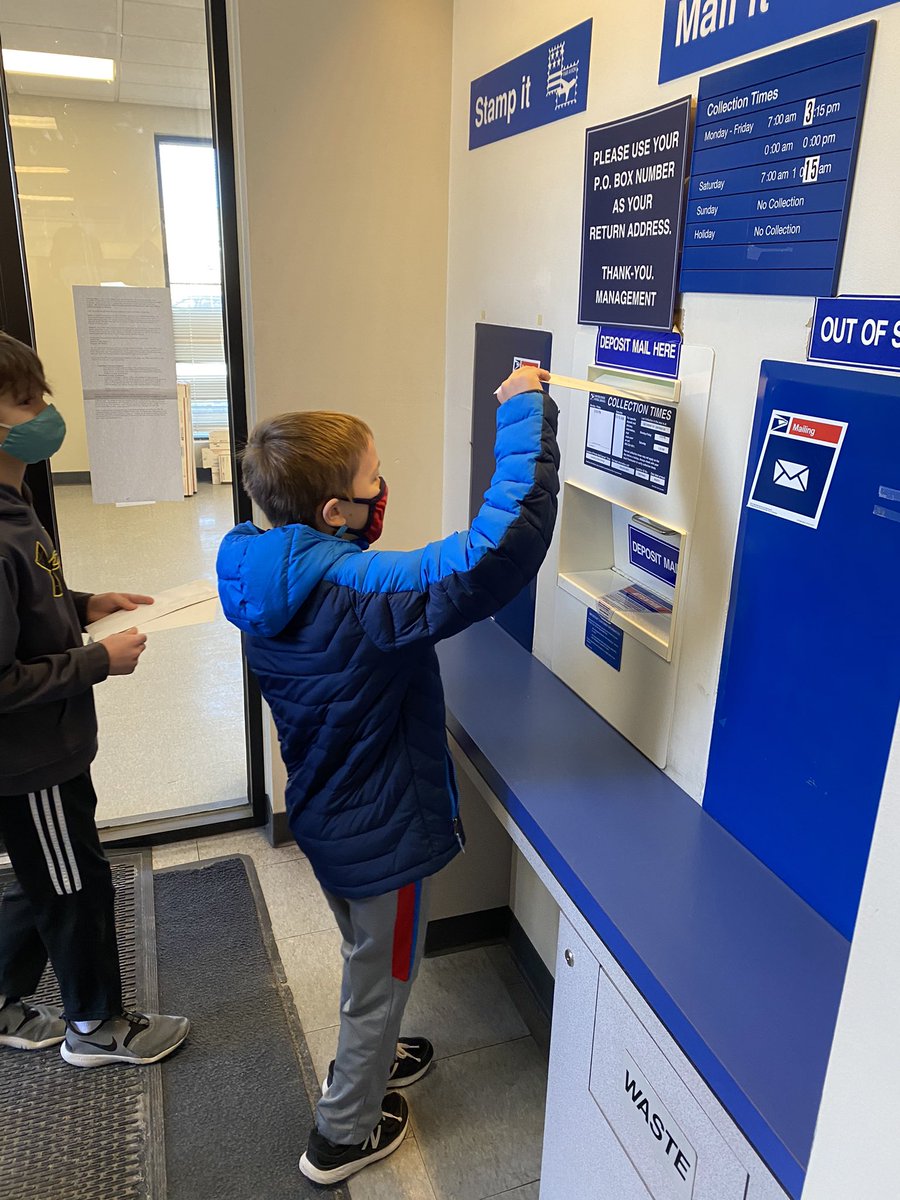 4th graders mailed their persuasive letters today! They hope to get letters back!