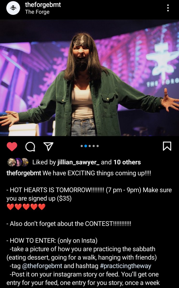 theforgebmt's tweet photo. There's a contest going on over at our Instagram. 

Go follow, post about your Sabbath, and enjoy your rest 🙏 https://t.co/bgQ85sIv1F