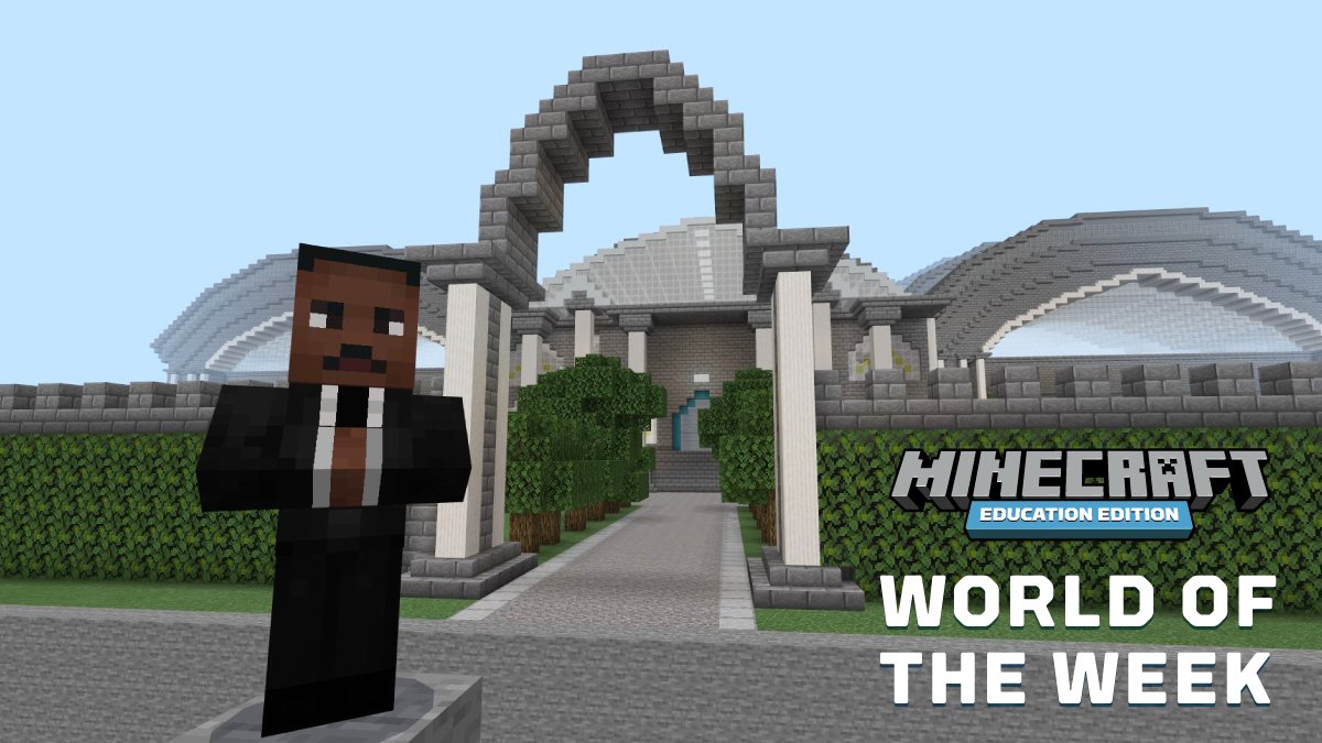 PlayCraftLearn's tweet photo. What would your students put in their museum? The #WorldOfTheWeek comes from our lessons on Dr. #MLK Jr. and identity. Students create galleries to explore Dr. King's life and legacy, their own identities, or any topic you can dream up! #MinecraftEdu
↪ https://t.co/H1ggAGEWPm https://t.co/HYn1Xm4dlQ