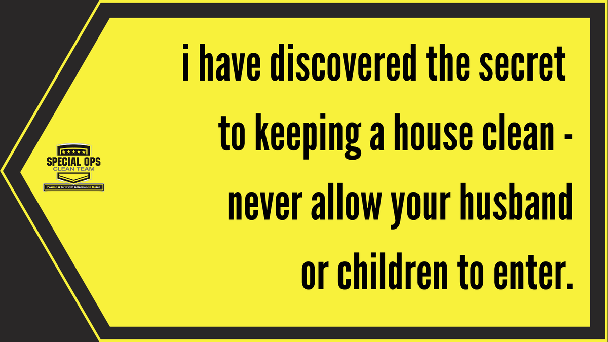 SpecialOpsCT's tweet photo. Since this is pretty much impossible, 😂  let us keep your house clean for you! 😉 https://t.co/ok91UpBGSP