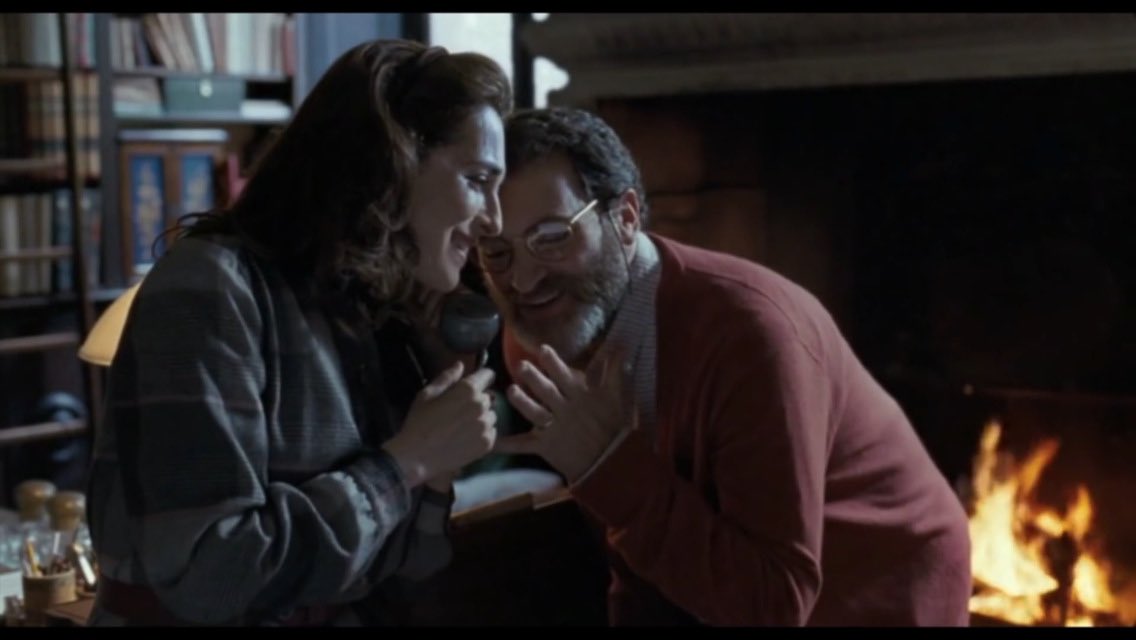 The jumper Michael Stuhlbarg wears in the phone call scene belongs to director Luca Guadagnino, who wore it during the filming of the train scene.Can we call this one “the jumper of heartbreak” (because both those scenes broke my heart)?