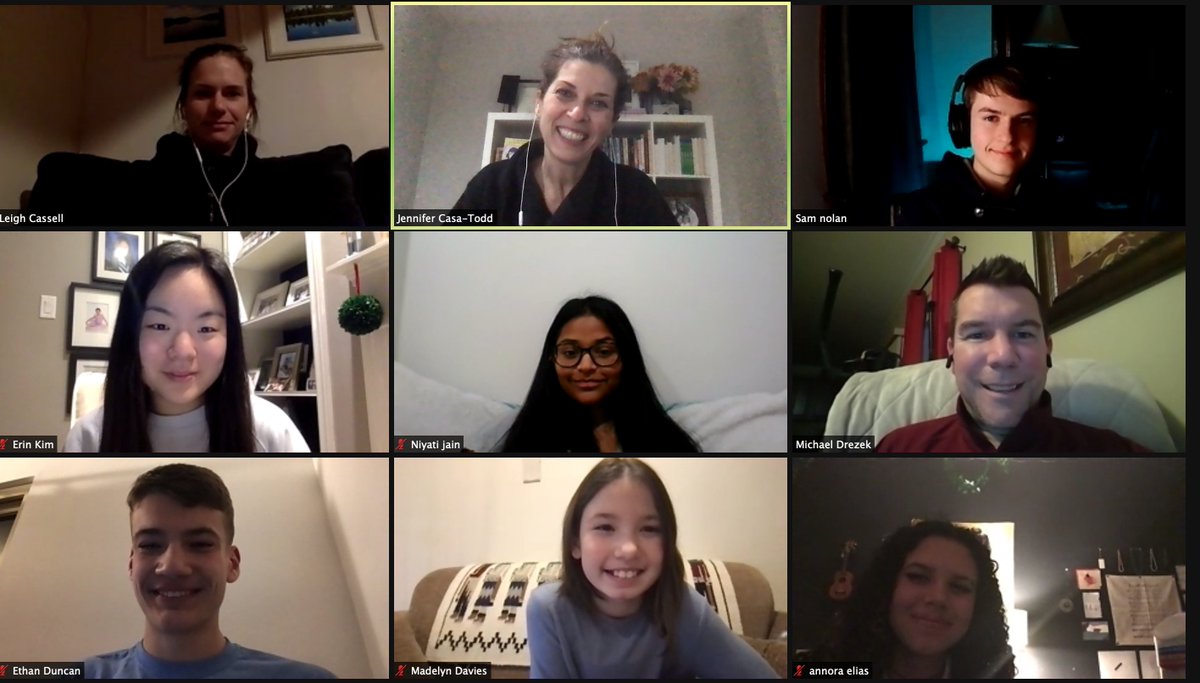 JCasaTodd's tweet photo. Such an incredible @GlobalEdSsChat team meeting tonight. 
➡️ Identified what it means to be culturally responsive
➡️ Brainstormed Qs for our February 9th Tweet &amp; Talk
➡️ Met our newest student leader @BooksMaddy AND learned a bit about her Tlingit heritage
https://t.co/urPV4iYHbe https://t.co/l9Yyl1Y8BD