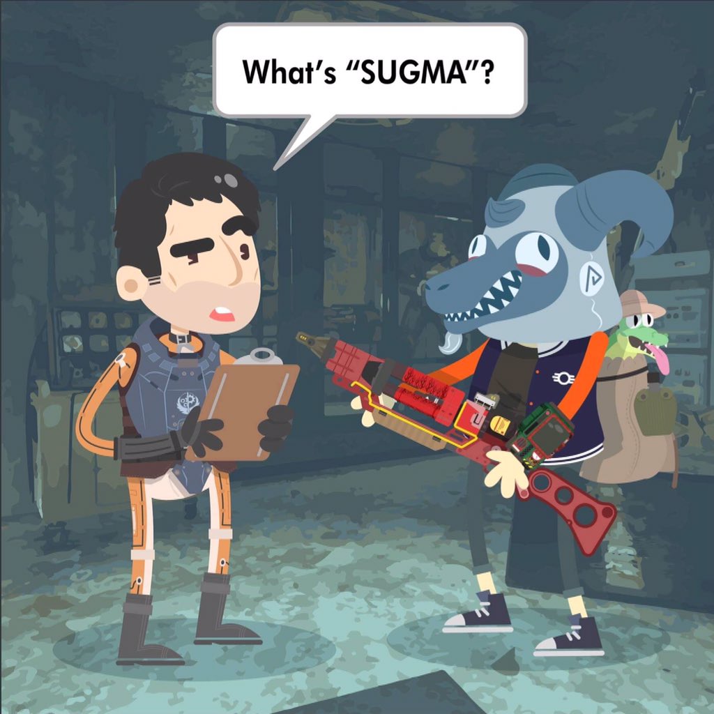ShibeSkippy's tweet photo. Shin seems like the kind that would fall for jokes like these.

#fallout #fallout76 #Wastelanders #Bethesda #comic #caricature #Sheepsquatch #BrotherhoodOfSteel #BOS #KnightShin #digitalart #vector #graphic #graphicdesign #illustration #AdobeIllustrator #IPlayFallout76 https://t.co/WJG4O51fyo
